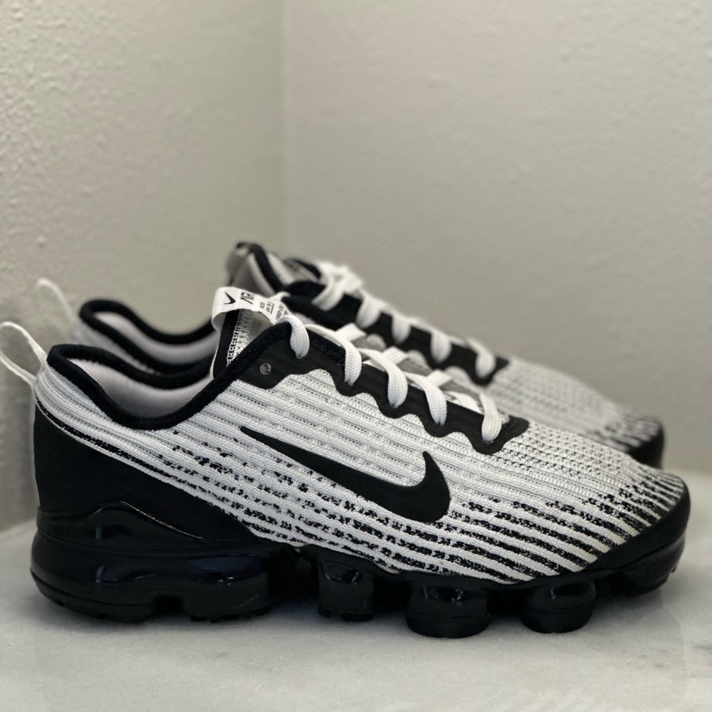 Nike Kids Black and White Striped Sneakers